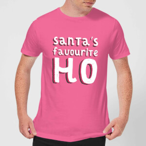 Santa's Favourite Ho Men's Christmas T-Shirt - Pink