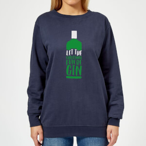 Let The Christmas Fun Be Gin Women's Christmas Sweatshirt - Navy