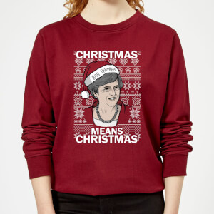 Christmas Means Christmas Women's Christmas Sweatshirt - Burgundy