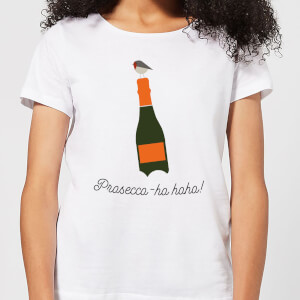 Prosecco-ho-ho Women's Christmas T-Shirt - White