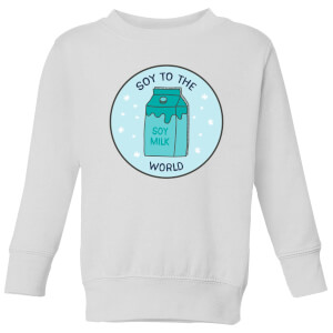 Soy To The World Kids' Christmas Sweatshirt - White
