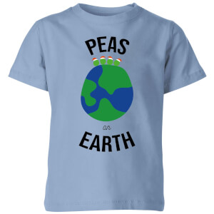 Peas On Earth Kids' Christmas T-Shirt - Sky Blue