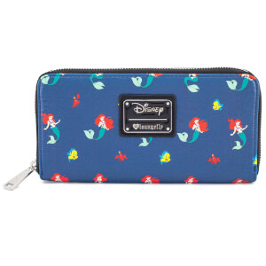 Loungefly Disney The Little Mermaid Ariel Flounder Sebastian Aop Wallet