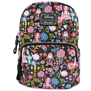 Loungefly Disney Beauty and the Beast Belle Floral Aop Mini Backpack