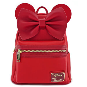 Mini Mochilla Con Orejas - Disney Loungefly - Minnie Mouse - Rojo