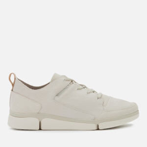 Clarks Men's Triverve Lace Leather Trainers - White