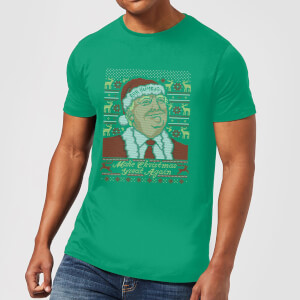 Make Christmas Great Again Men's Christmas T-Shirt - Kelly Green