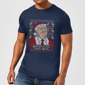 Make Christmas Great Again Men's Christmas T-Shirt - Navy