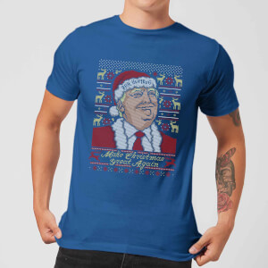 Make Christmas Great Again Men's Christmas T-Shirt - Royal Blue