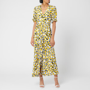 RIXO Women's Ariel Micro Tulip Dress - Yellow