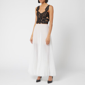 Christopher Kane Women's Lace Crotch Corset Pleat Dress - Off White