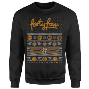 How Ridiculous Forty Four Knit Christmas Sweatshirt - Black
