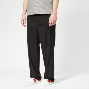 Maison Margiela Men's Two Ply Wool Popeline Trousers - Black