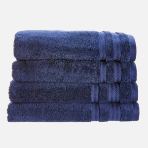 in homeware Supersoft 100% Cotton 4 Piece Towel Bale - Navy