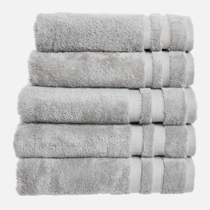 in homeware 100% Egyptian Cotton Pile 5 Piece Towel Bale - Silver
