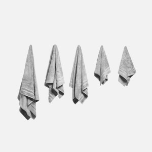 in homeware 100% Egyptian Cotton Pile 5 Piece Towel Bale - Silver