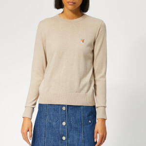 Maison Kitsuné Women's Merinos R Neck Pullover - Beige