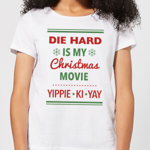 Die Hard Is My Christmas Movie Women's Christmas T-Shirt - White