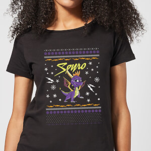 Spyro Knit Women's Christmas T-Shirt - Black
