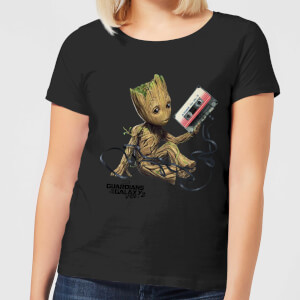 Guardians Of The Galaxy Groot Tape Women's Christmas T-Shirt - Black