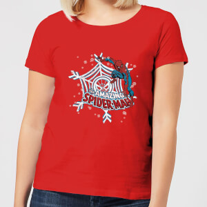 Marvel Spider-Man Women's Christmas T-Shirt - Red