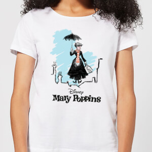 Mary Poppins Rooftop Landing Women's Christmas T-Shirt - White