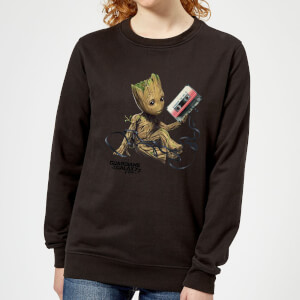 Guardians Of The Galaxy Groot Tape Women's Christmas Sweatshirt - Black