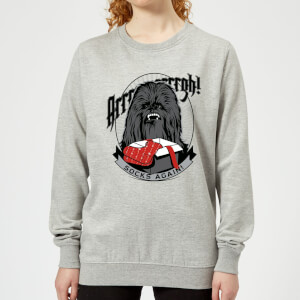 Star Wars Chewbacca Arrrrgh Socks Again Women's Christmas Sweatshirt - Grey