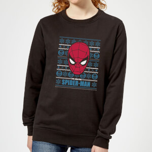 Marvel Spider-Man Women's Christmas Sweatshirt - Black
