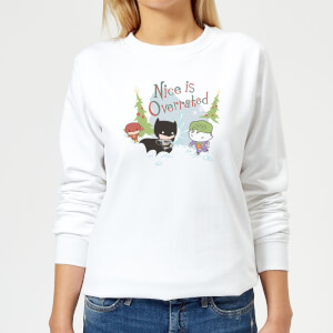 DC Nice Is Overrated Women's Christmas Sweatshirt - White
