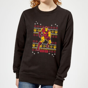 Marvel Iron Man Women's Christmas Sweatshirt - Black