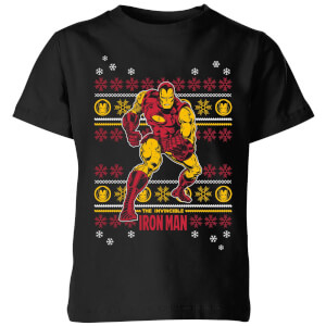 Marvel Iron Man Kids' Christmas T-Shirt - Black