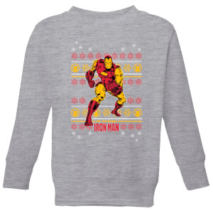 Marvel Iron Man Kids' Christmas Sweatshirt - Grey