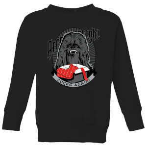 Star Wars Chewbacca Arrrrgh Socks Again Kids' Christmas Sweatshirt - Black