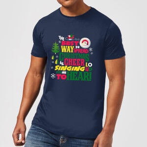 Elf Christmas Cheer Men's Christmas T-Shirt - Navy