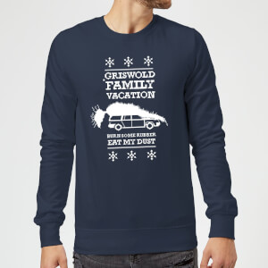National Lampoon Griswold Vacation Ugly Knit Christmas Sweatshirt - Navy