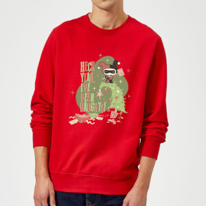 DC Heck Yeah I've Been Naughty! Christmas Sweatshirt - Red