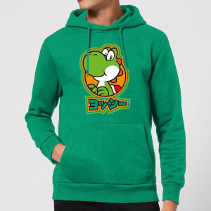 Nintendo Super Mario Yoshi Kanji Hoodie - Kelly Green