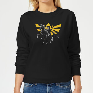 Nintendo Legend Of Zelda Hyrule Link Women's Sweatshirt - Black