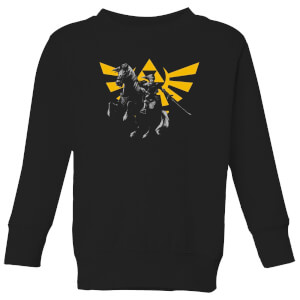 Nintendo Legend Of Zelda Hyrule Link Kid's Sweatshirt - Black