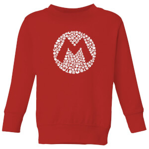 Nintendo Super Mario Mario Items Logo Kid's Sweatshirt - Red