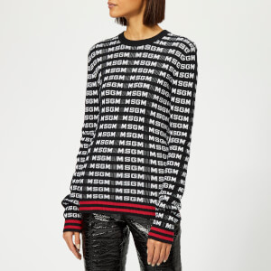 MSGM Women's Logo Long Sleeve Jumper - Black