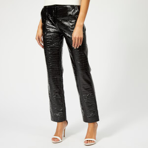 MSGM Women's Patent Croc Trousers - Black