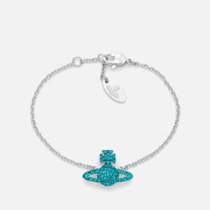 Vivienne Westwood Women's Grace Bas Relief Bracelet - Blue Zircon / Rhodium