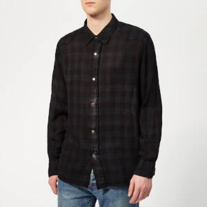Our Legacy Men's Fine Frontier Shirt - Red/Blue Net Check/Overdyed