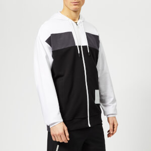 Calvin Klein Performance Men's Full Zip Hoody - Bright White/Gunmetal/CK Black