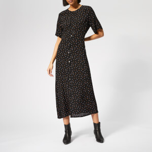 Gestuz Women's Harper Midi Dress - Black/Purple Dot