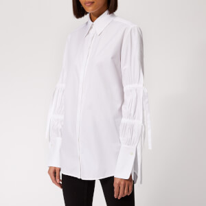 Victoria, Victoria Beckham Women's Tie Sleeve Shirt - White
