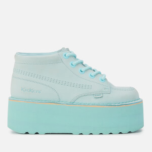 Kickers Women's Kick Hi-Stack Leather Boots - Pastel Blue