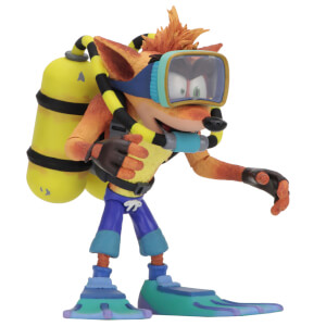 Figurine articulée de luxe Crash plongée, Crash Bandicoot (18 cm) – NECA